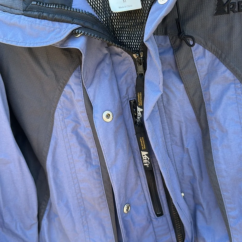 REI Lilac and Gray Rain Jacket with Water-Resistant Fabric and Hood - Picture 8 of 10